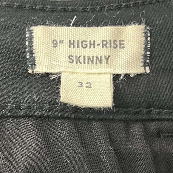 Madewell 9" Mid-Rise Skinny Jeans Velvet Tuxedo Stripe Edition Size 32 - Picture 5 of 5